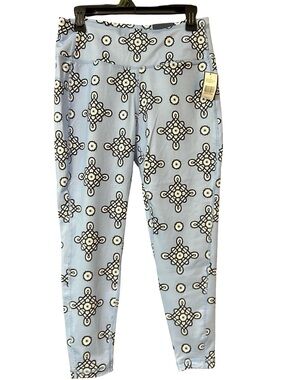 crown & ivy Light Blue Printed Leggings